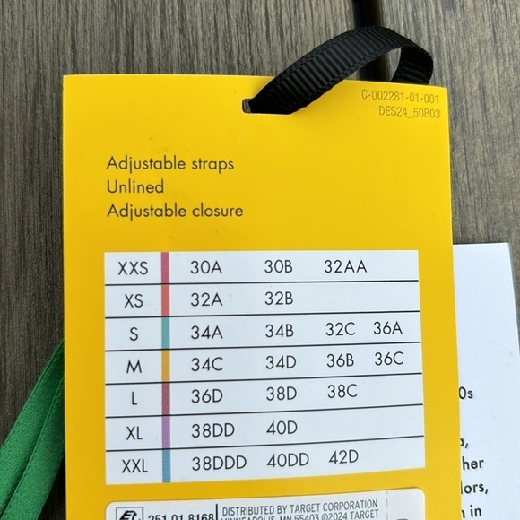 Women's 4-way Cotton Stretch Geranium Leaf/sea Twig Green bra new - Picture 3 of 3